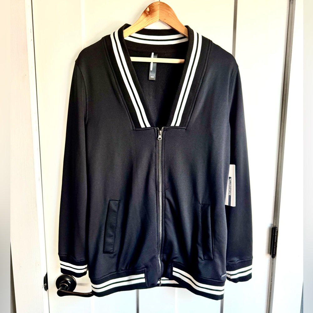 NWT MONDETTA Black Track Jacket M